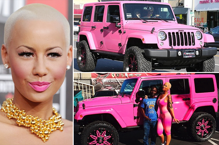 Amber Rose – Pink Jeep Wrangler Unlimited Estimated 150K