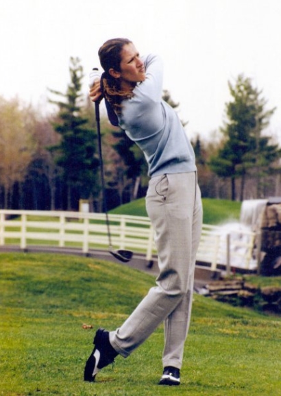 Celine Playing Golf