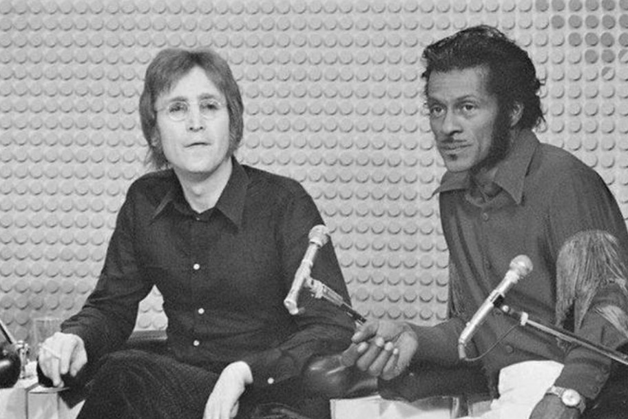 Johnny Be Good John Lennon And His Idol Chuck Berry On The Mike Douglass Show In 1972.