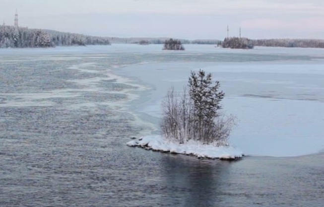 Freezing Russian Lake