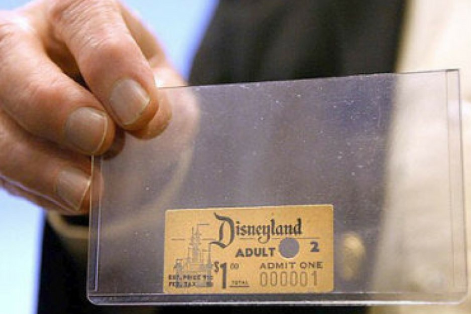 First Disneyland Admission Ticket Ever Sold