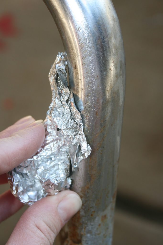 Aluminum Foil Removing Rust On Chrome