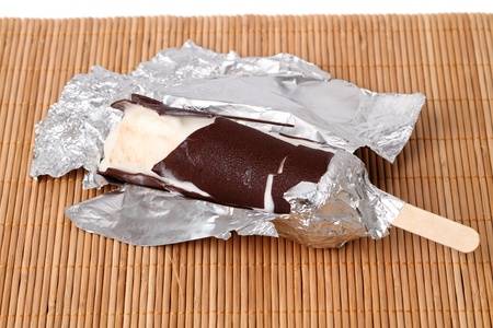 Melting Ice Cream Treat Wrapped In Foil