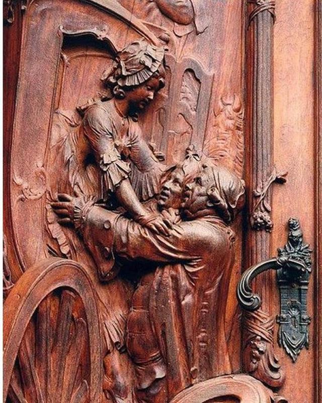 18th Century Carved Wooden Door