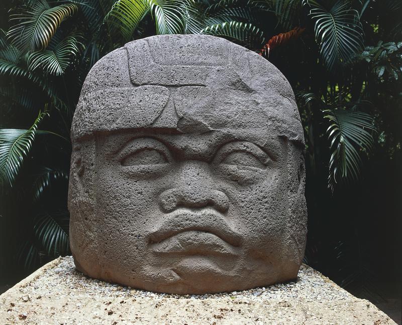 Head Stone Of Olmec Warrior
