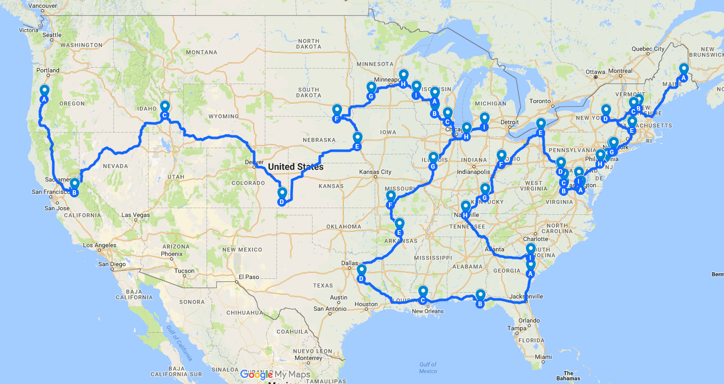 Efficient Road Trip Through Every Springfield In The Country