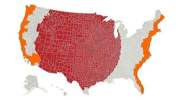 Red And Orange Sections Have Equal Populations