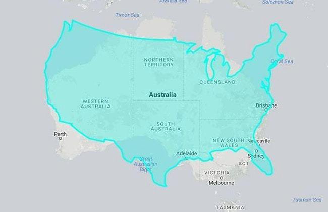 United States Vs. Australia Size