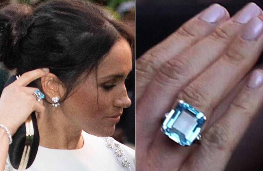 Emerald-cut Aquamarine Ring