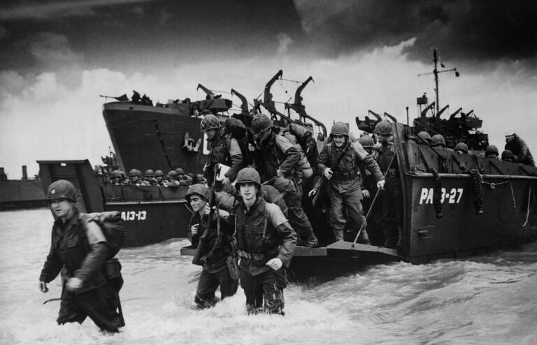 Disembarking on D-Day