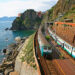 Italy. Cinque Terre. Train At Station Manarola